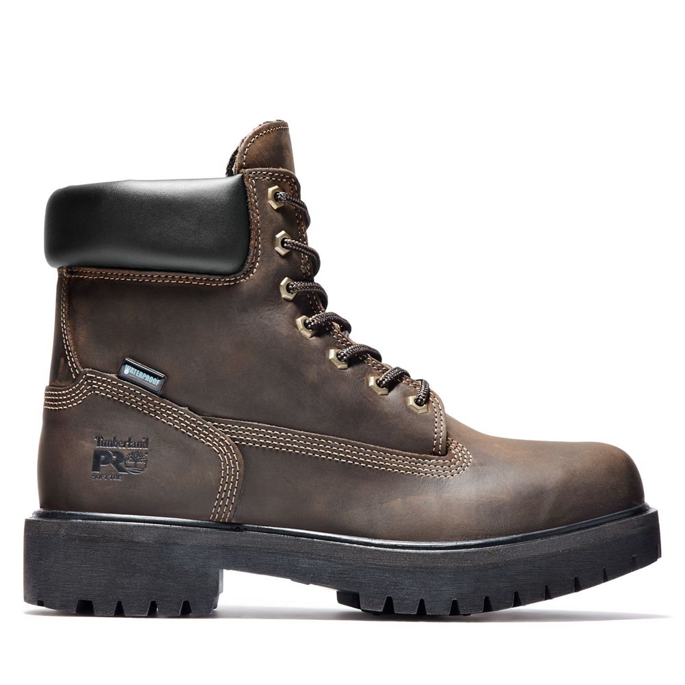 Botas Pro Timberland Argentina Hombre - Pro Direct Attach 6" Soft Toe - Marrones - RMDZUH-672